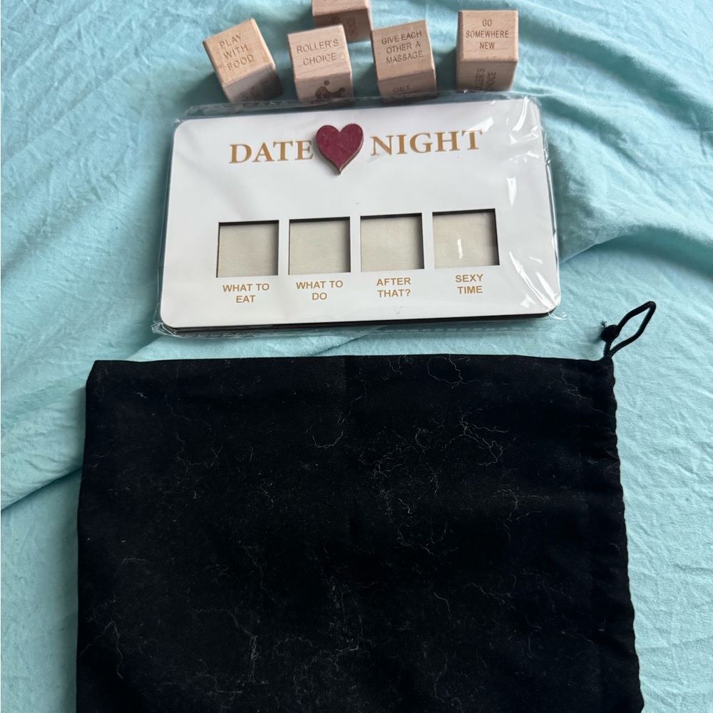 Date Night Dice Game with Black Pouch